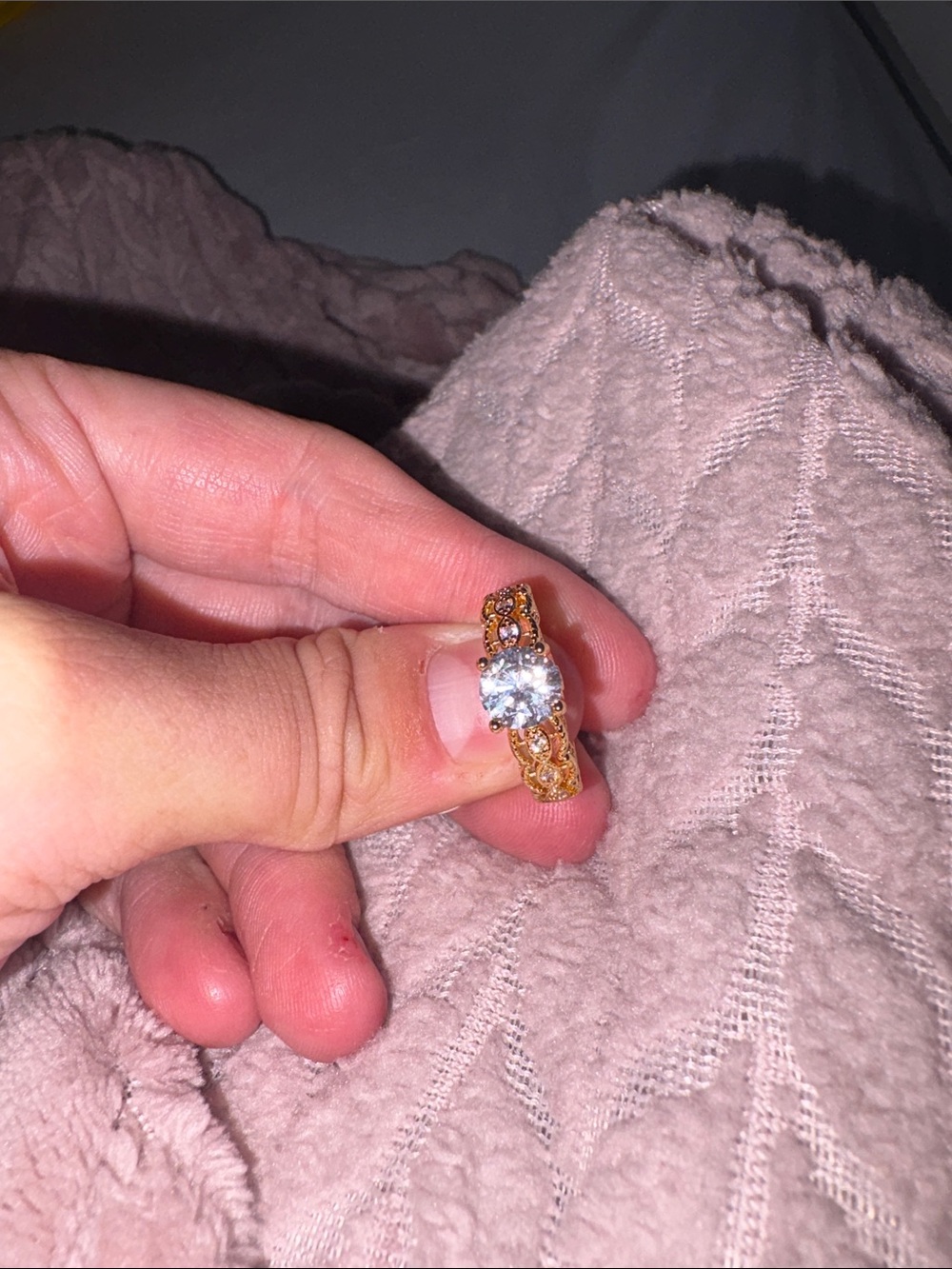 Round Cut Moissanite Vintage-Inspired Ring